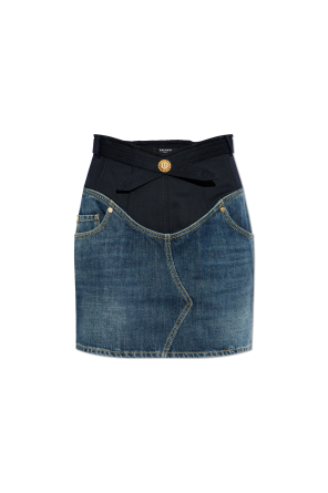 スカート Dolce&Gabbana DENIM SKIRT Denim mini skirt with rips in Blue for Women | Dolce&Gabbana® US